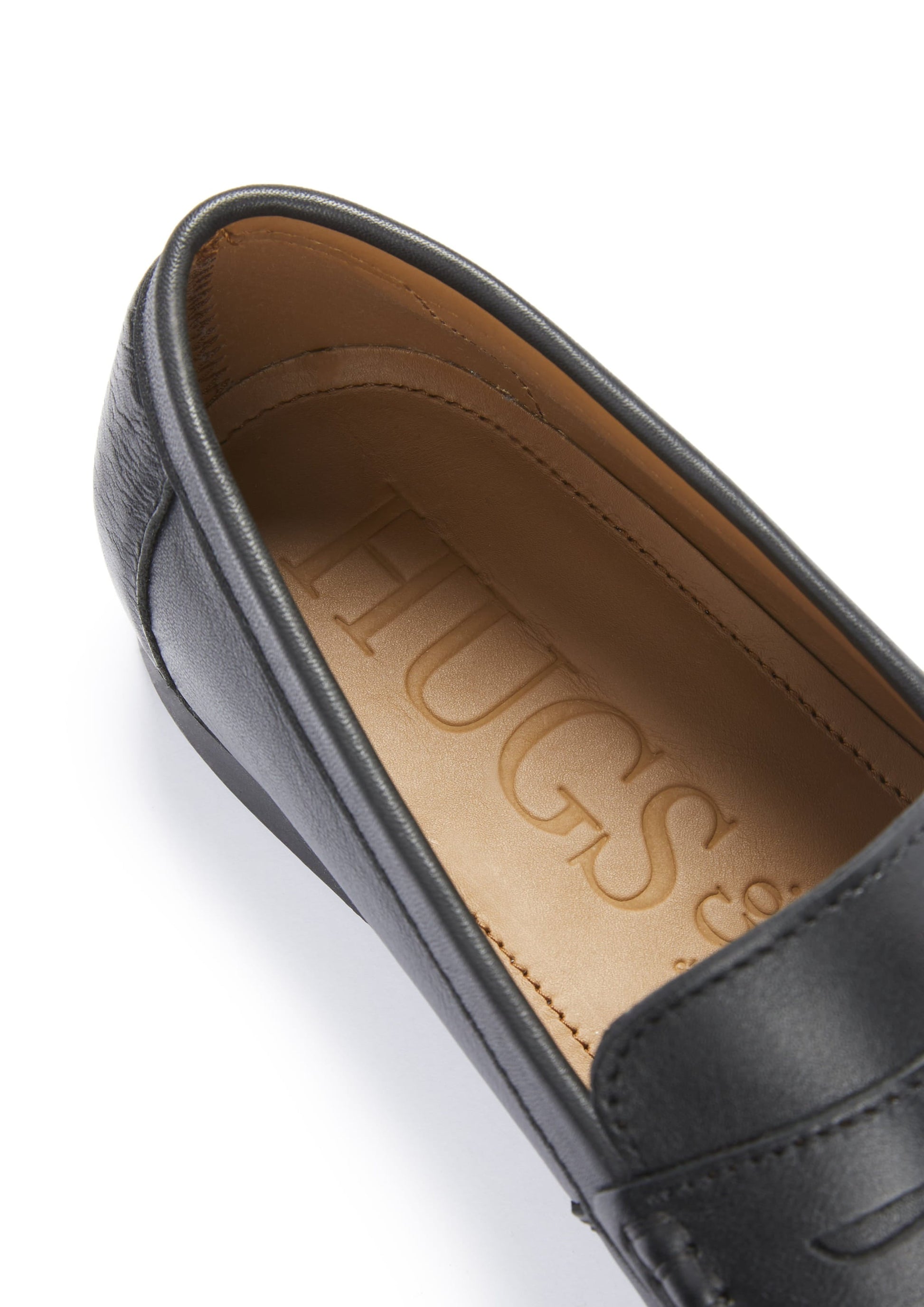 Boat Loafers, black leather-1