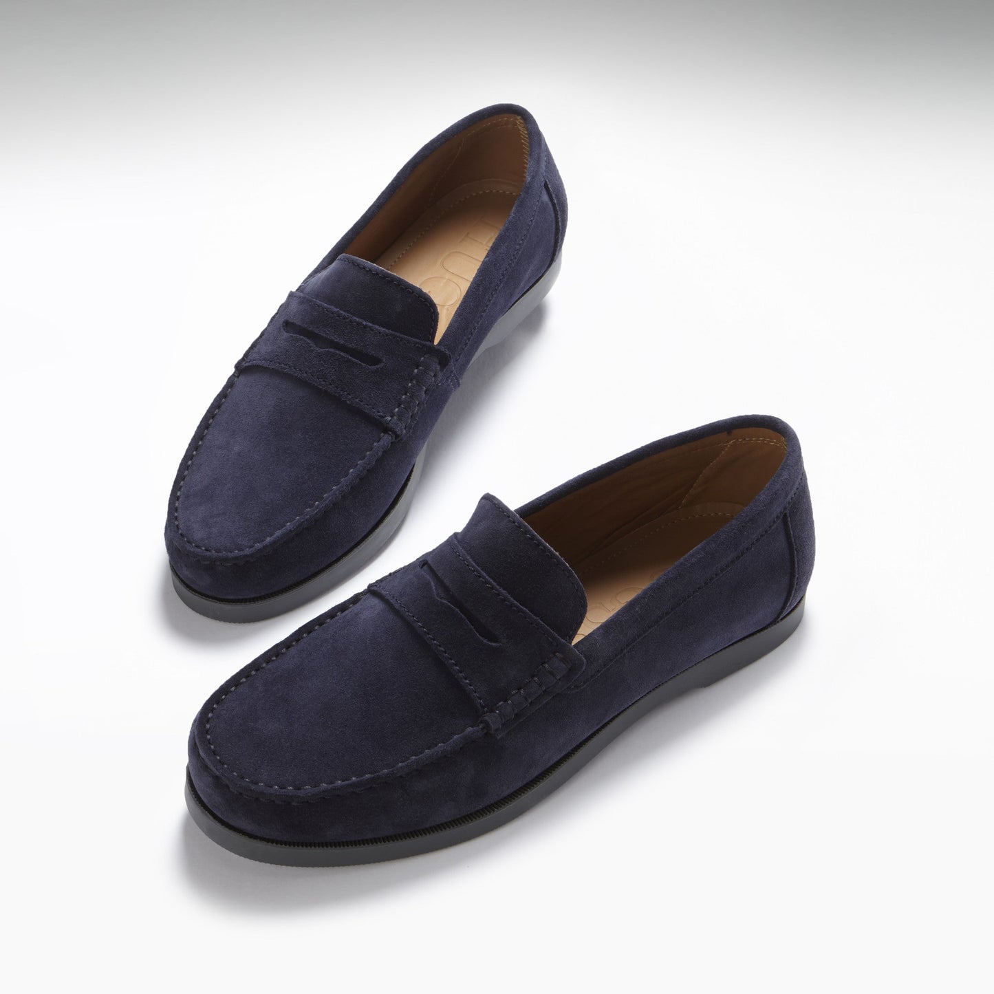Boat Loafers, navy blue suede-1
