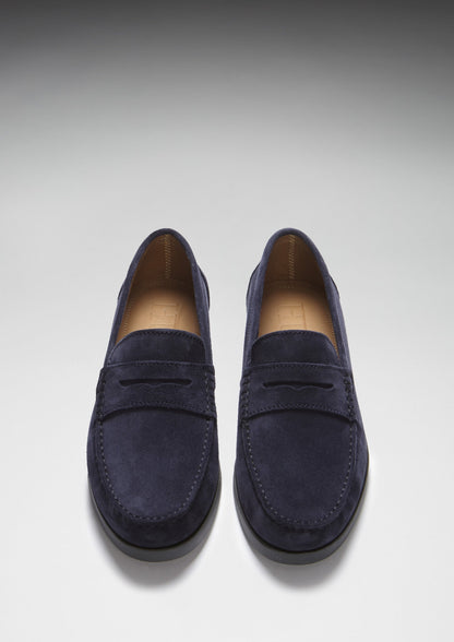 Boat Loafers, navy blue suede-2