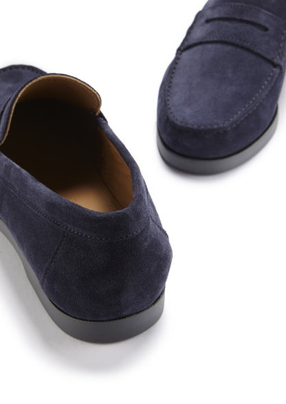 Boat Loafers, navy blue suede-3