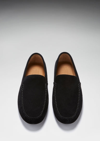 Driving Loafers, black suede-1