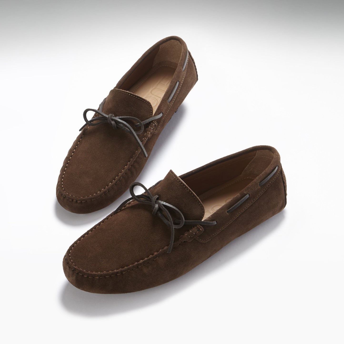 Laced Driving Loafers, brown suede-1