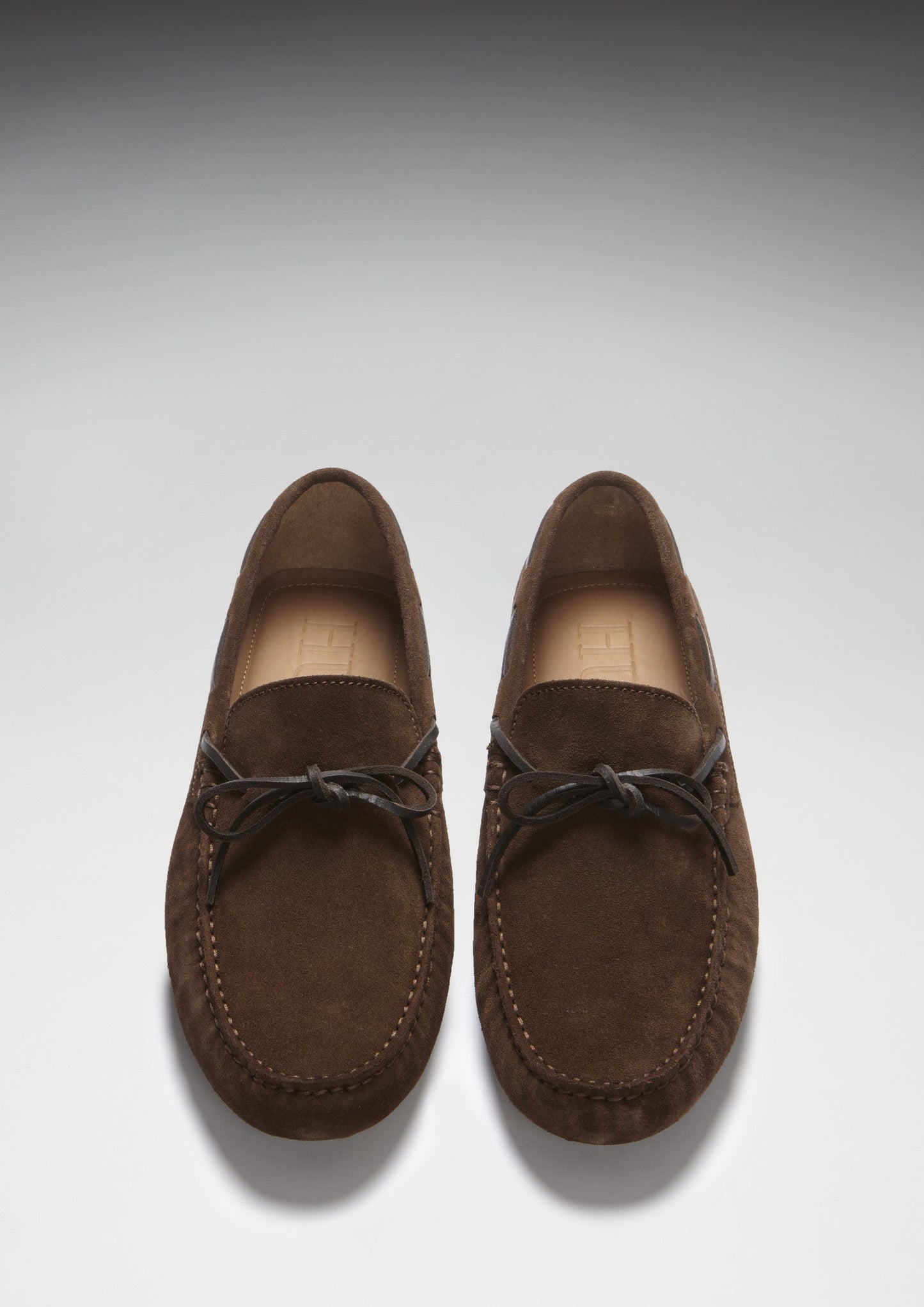 Laced Driving Loafers, brown suede-2