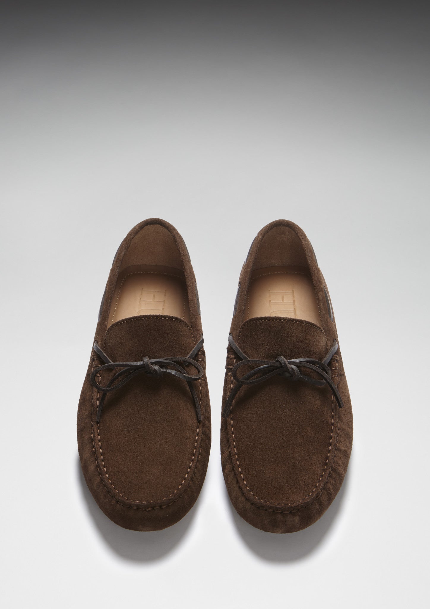 Laced Driving Loafers, brown suede-2