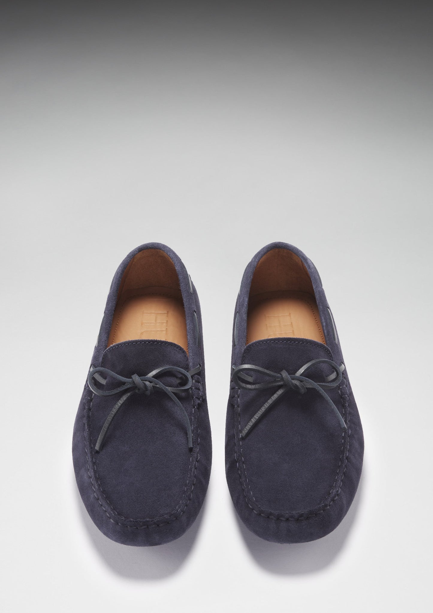 Laced Driving Loafers, navy blue suede-2