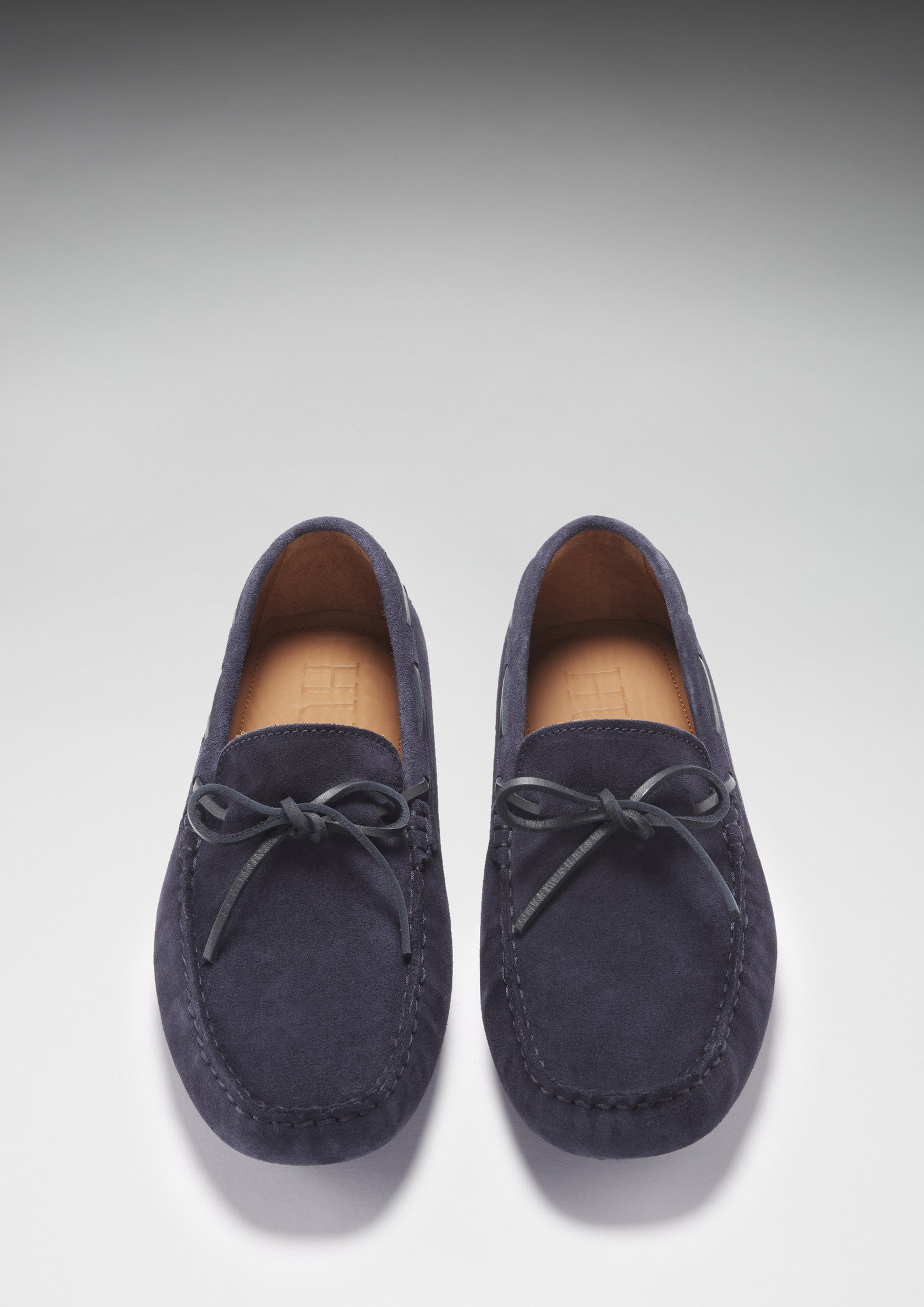 Laced Driving Loafers, navy blue suede-2