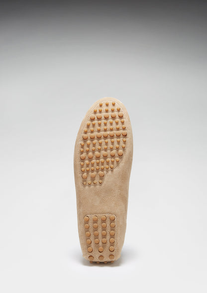 Laced Driving Loafers, taupe suede-4