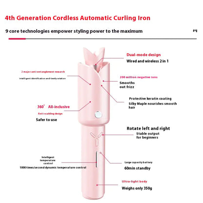Wireless Portable Hair Curler