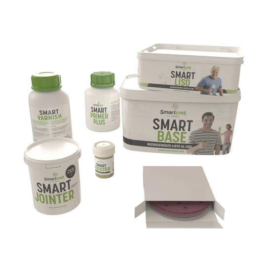 Kit microcemento para suelos de baño con azulejos de 4m²-0