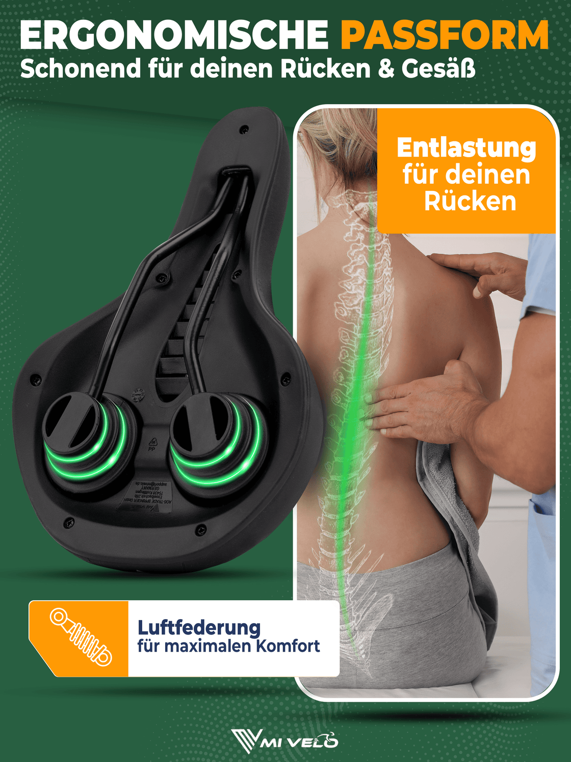 Mivelo Fahrradsattel Trekking Comfort Pro-3