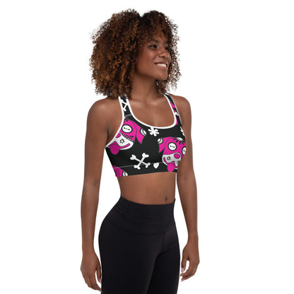 Day of the Dog Pink Padded Sports Bra-3