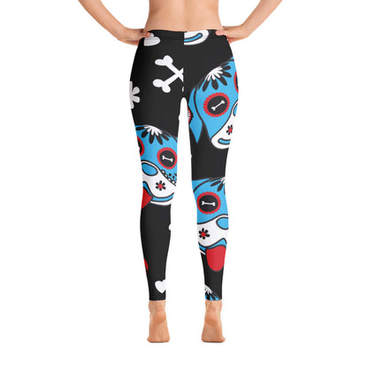 Day of the Dog Blue Leggings-2