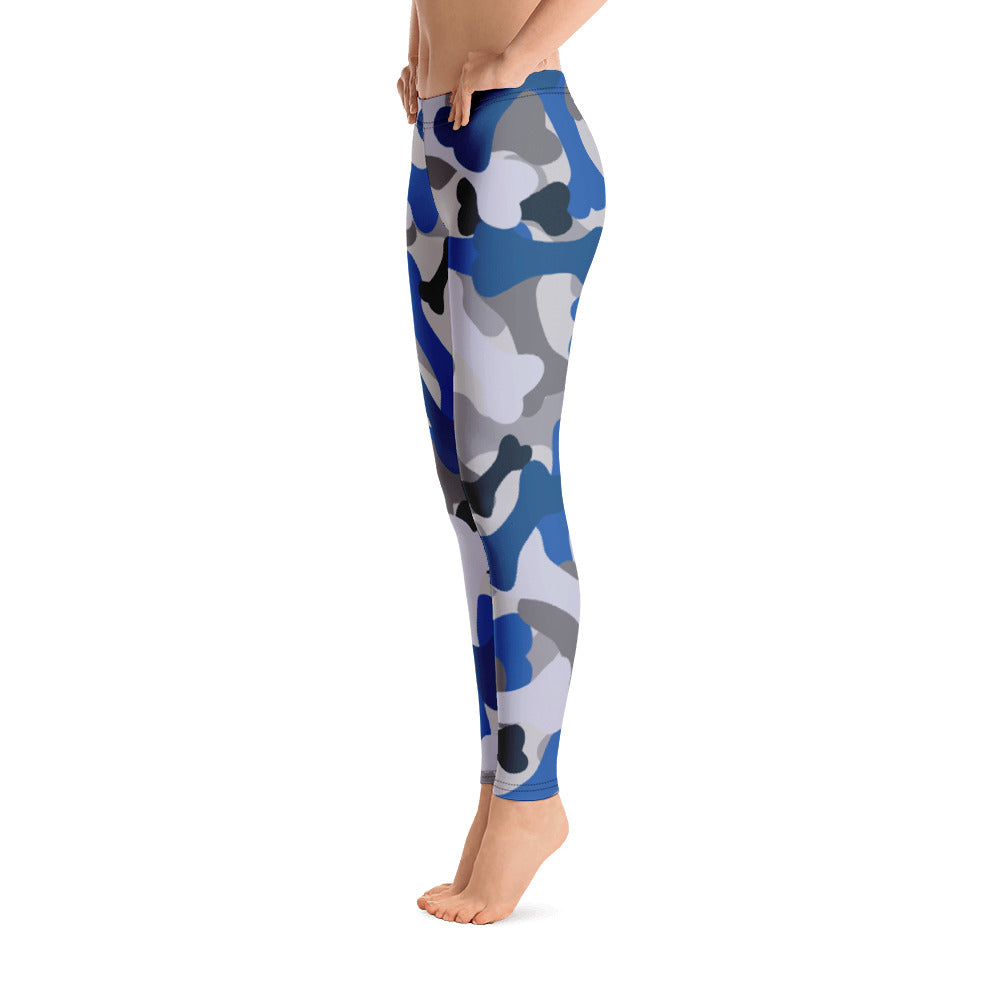 Bone Camo Blue Leggings-3