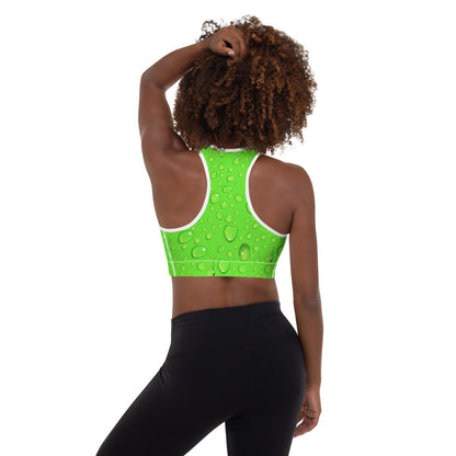 Drops of Lime Padded Sports Bra-3