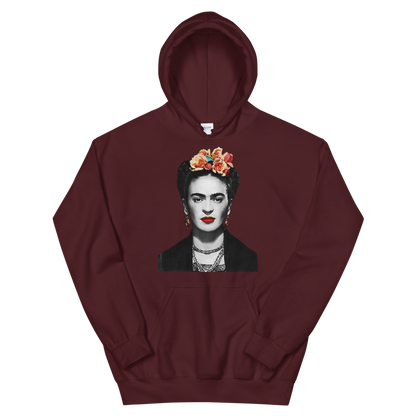 Frida Kahlo With Flowers Poster Artwork Unisex Hoodie-9
