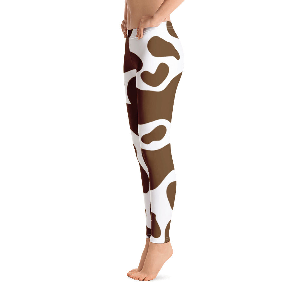 Cowhide Brown Leggings-3
