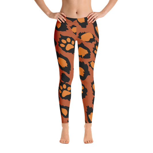 Leopawd Print Leggings-0