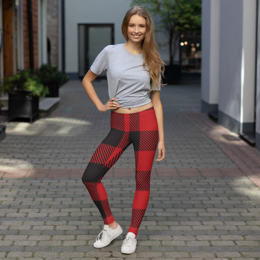 Buffalo Plaid Leggings-1