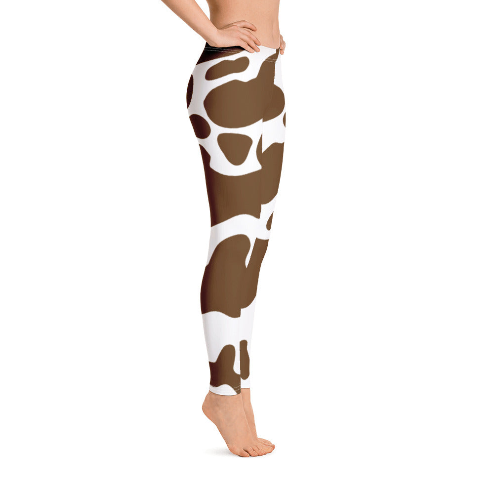 Cowhide Brown Leggings-4