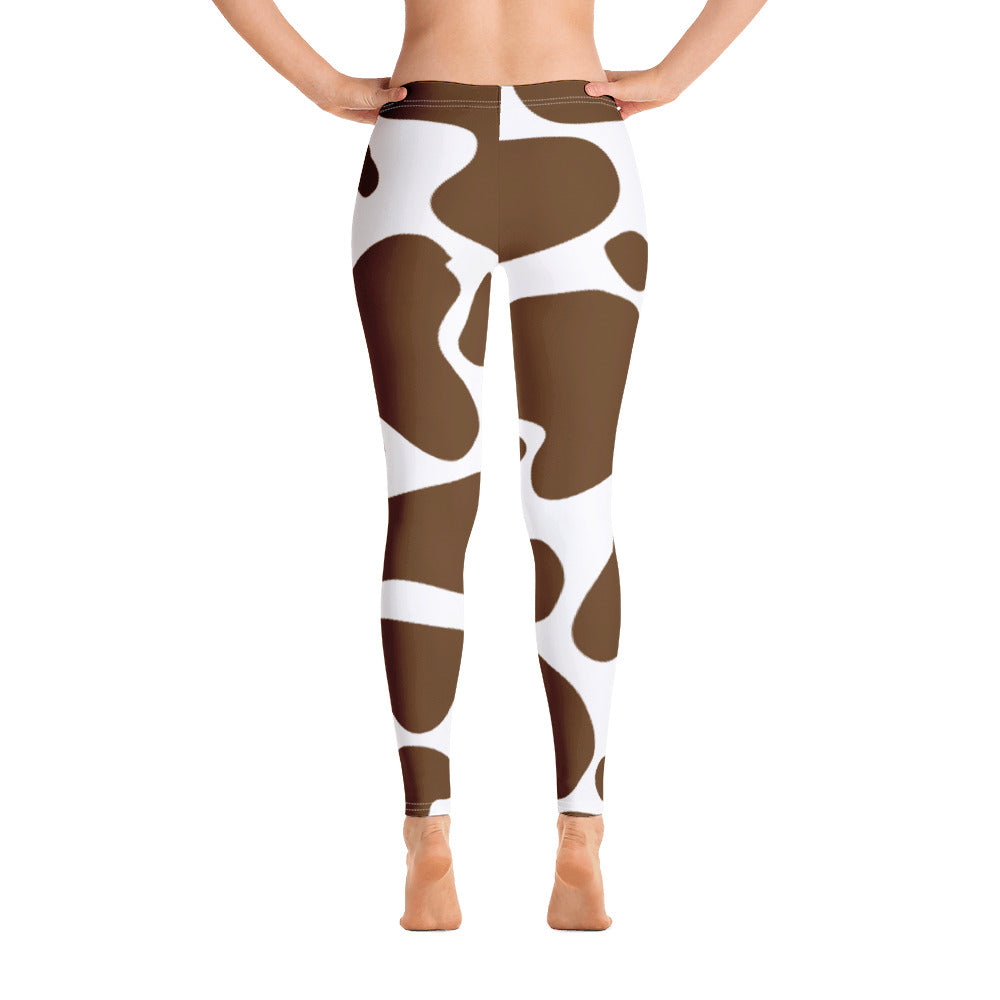 Cowhide Brown Leggings-2