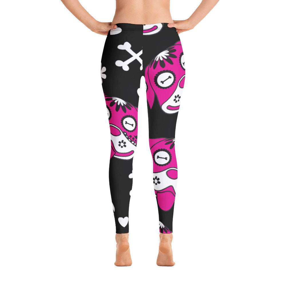 Day of the Dog Pink Leggings-2