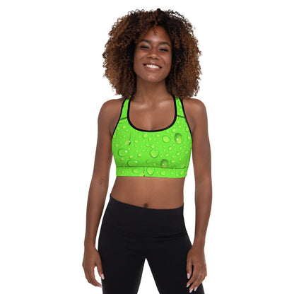 Drops of Lime Padded Sports Bra-4