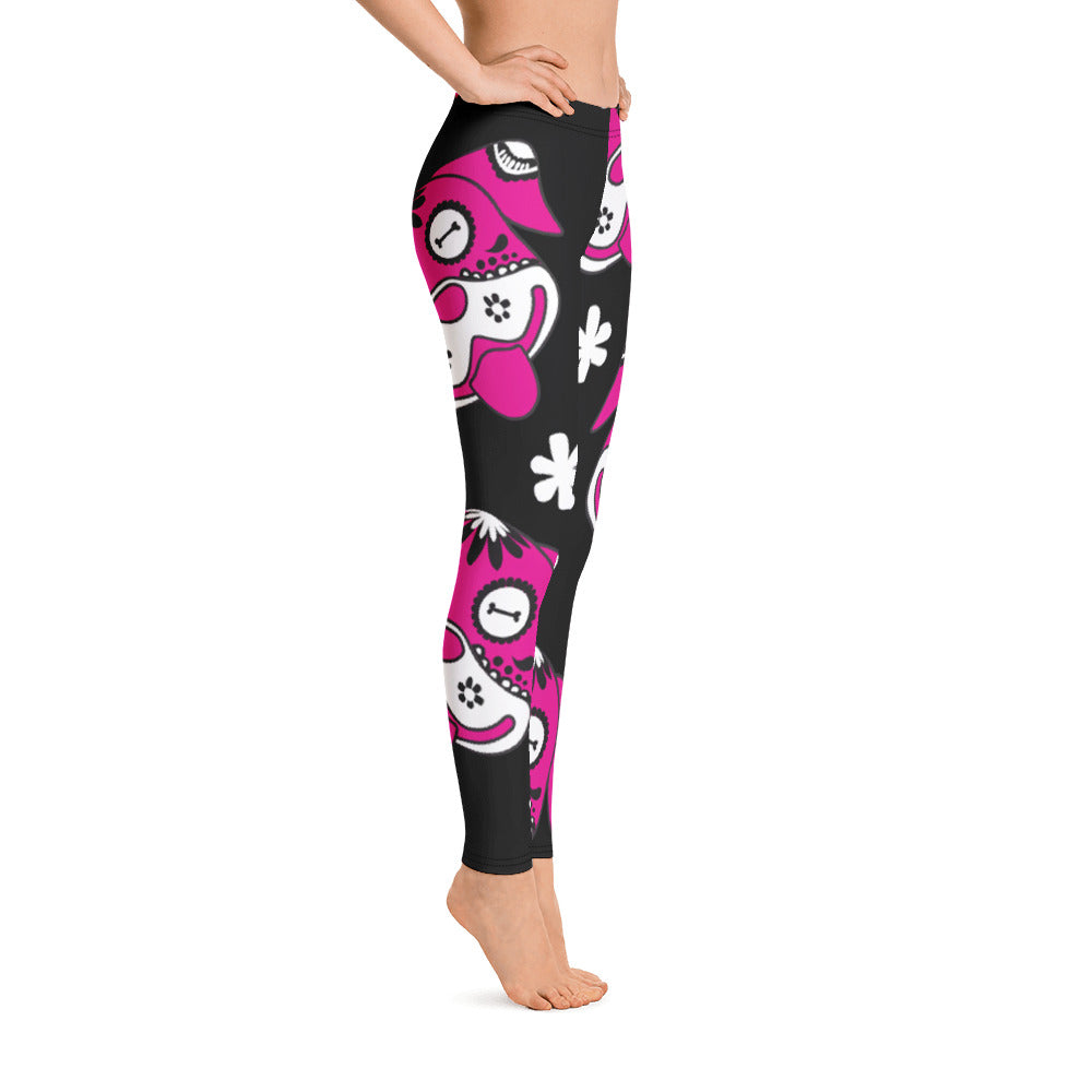 Day of the Dog Pink Leggings-4