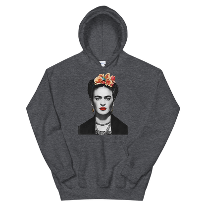 Frida Kahlo With Flowers Poster Artwork Unisex Hoodie-5