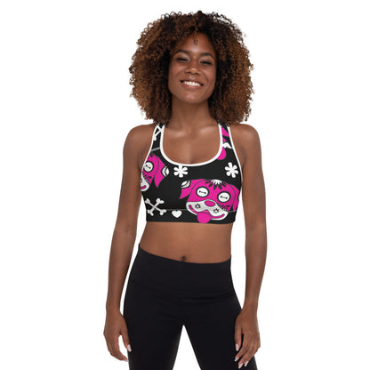 Day of the Dog Pink Padded Sports Bra-1