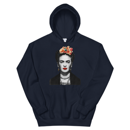 Frida Kahlo With Flowers Poster Artwork Unisex Hoodie-6