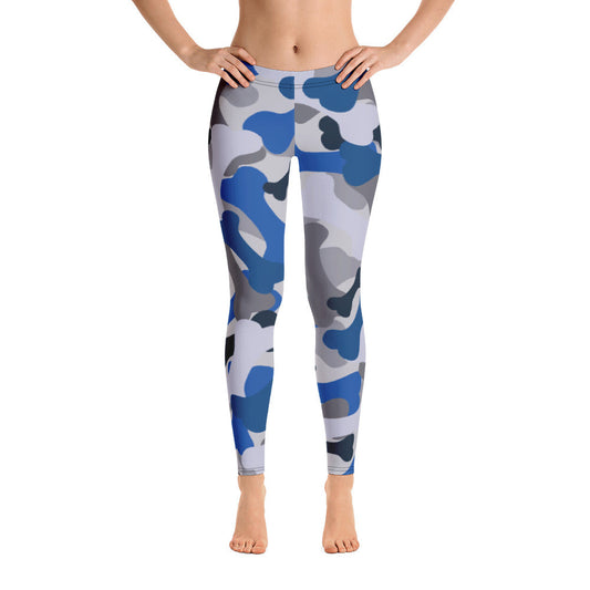 Bone Camo Blue Leggings-0