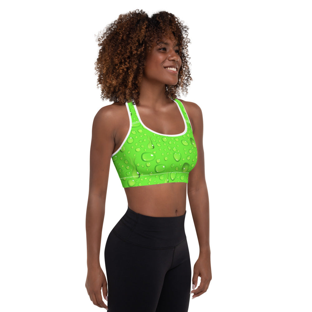Drops of Lime Padded Sports Bra-2