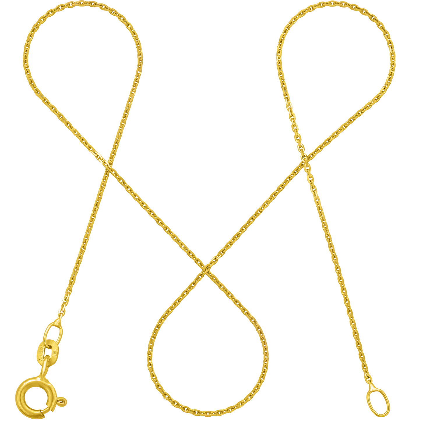 Ankerkette DELICATE Zart 14k Echtgold Diamantiert-0