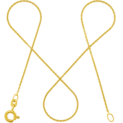 Ankerkette DELICATE Zart 14k Echtgold Diamantiert-0