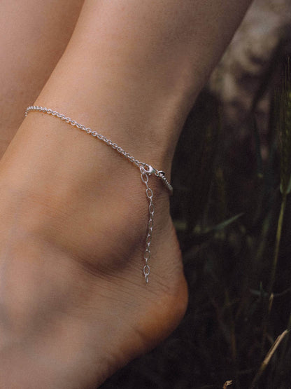 Fußkette Ankerkette DELICATE Silber-1