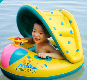 Baby Swimming Boat with Speaker and Inflatable Ring