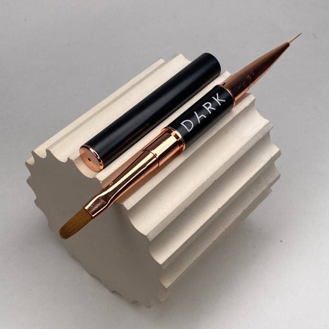 DARK Double-Sided Black Matte Brush (Liner 10 mm + Gel 12 mm)-1