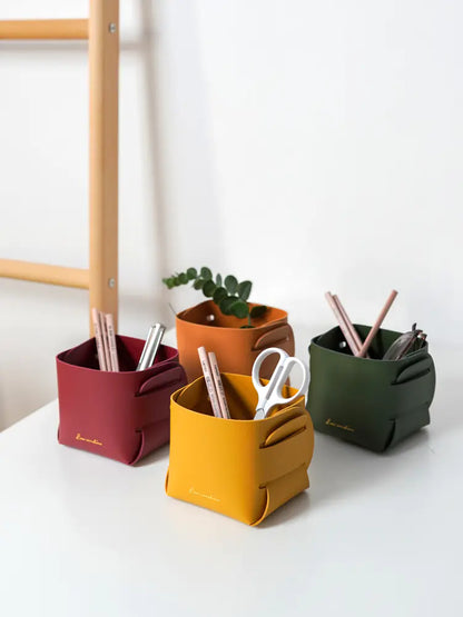 Desktop Storage Basket for Pens, Earphones, and Cosmetics