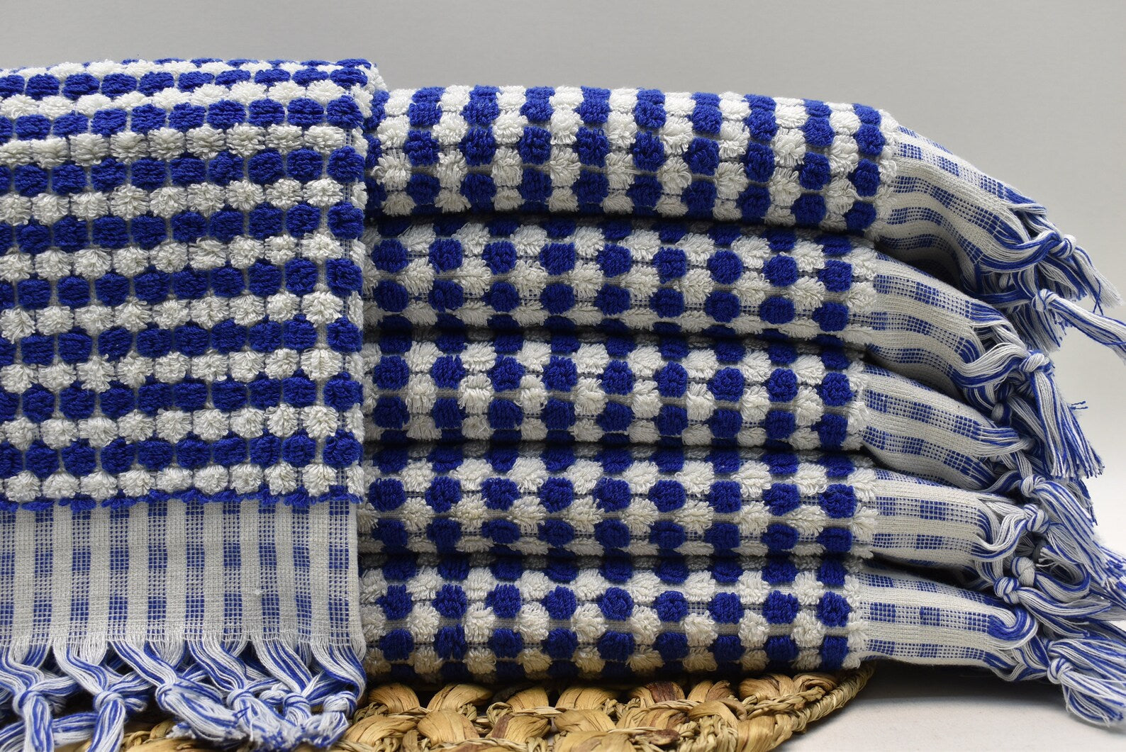 BUBBLE NAVY TERRY HAND TOWEL-0