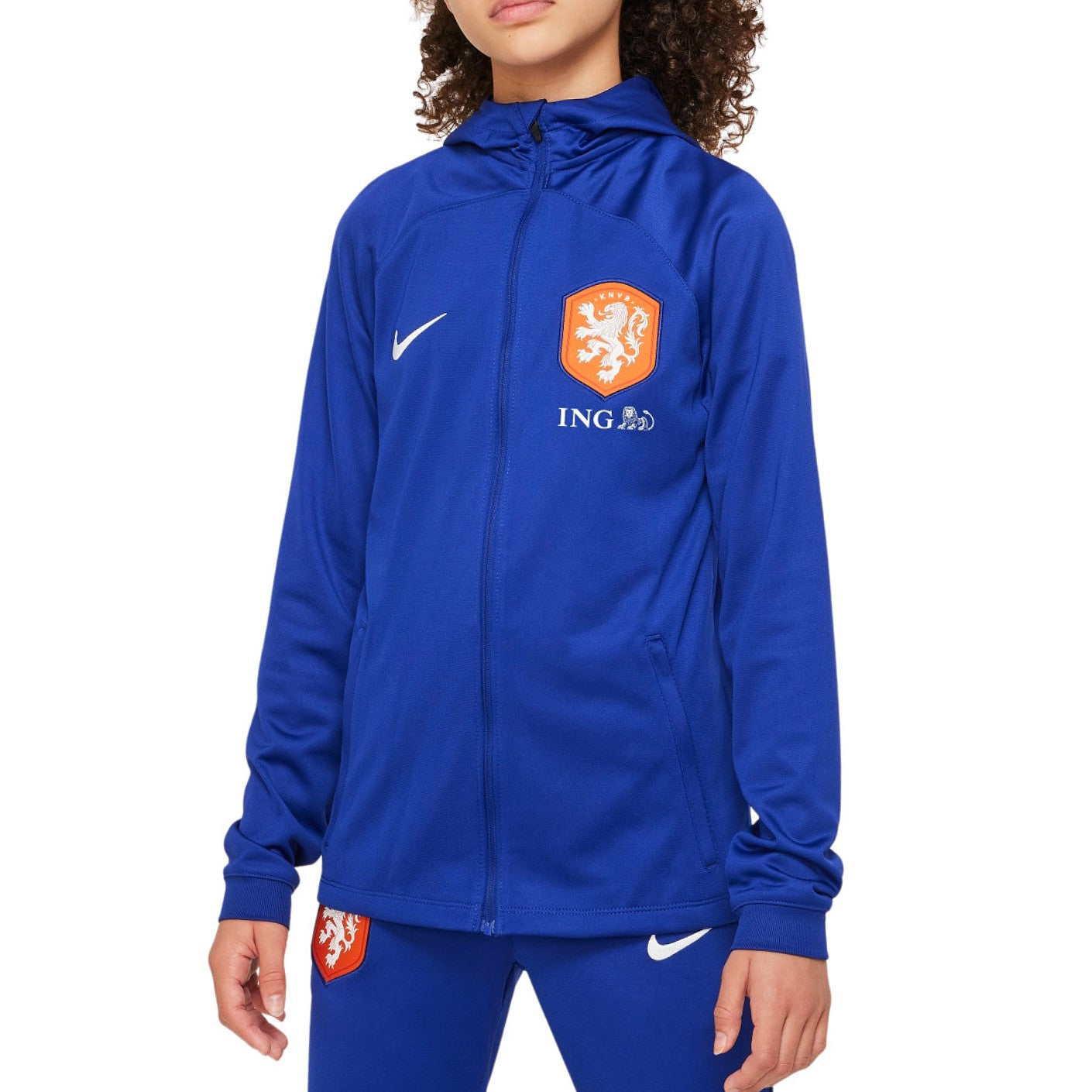 Kids - Netherlands hooded training presentation tracksuit 2022/23 - Nike-0