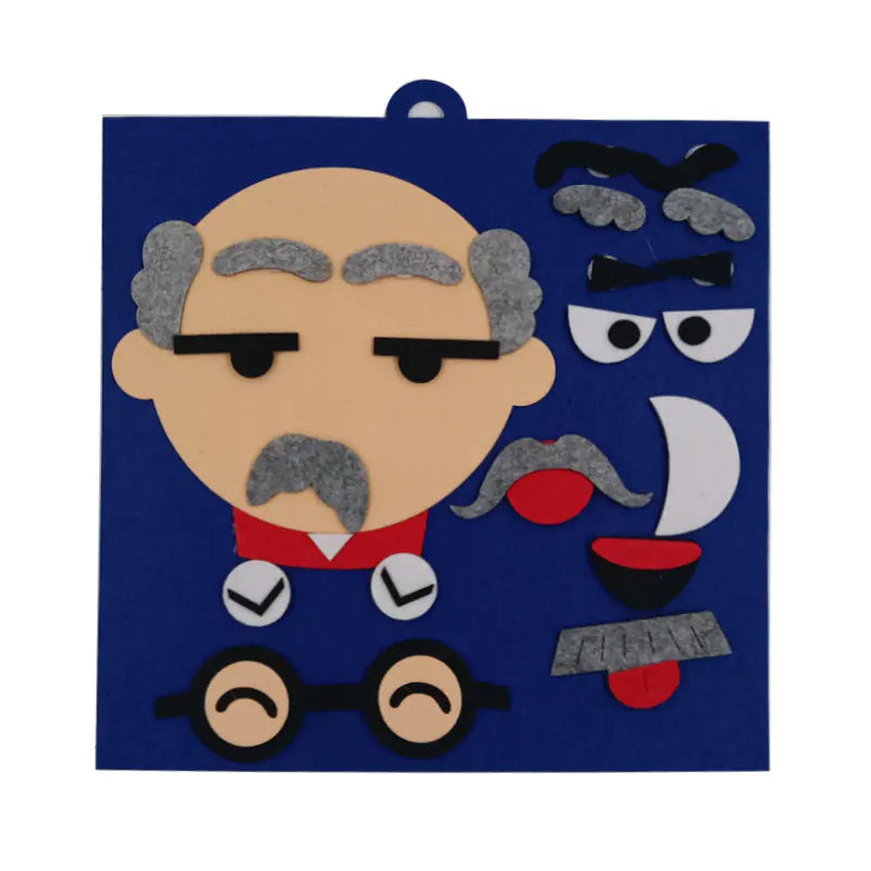 Children's Emoji Puzzle Felt Craft Kit for Kindergarten