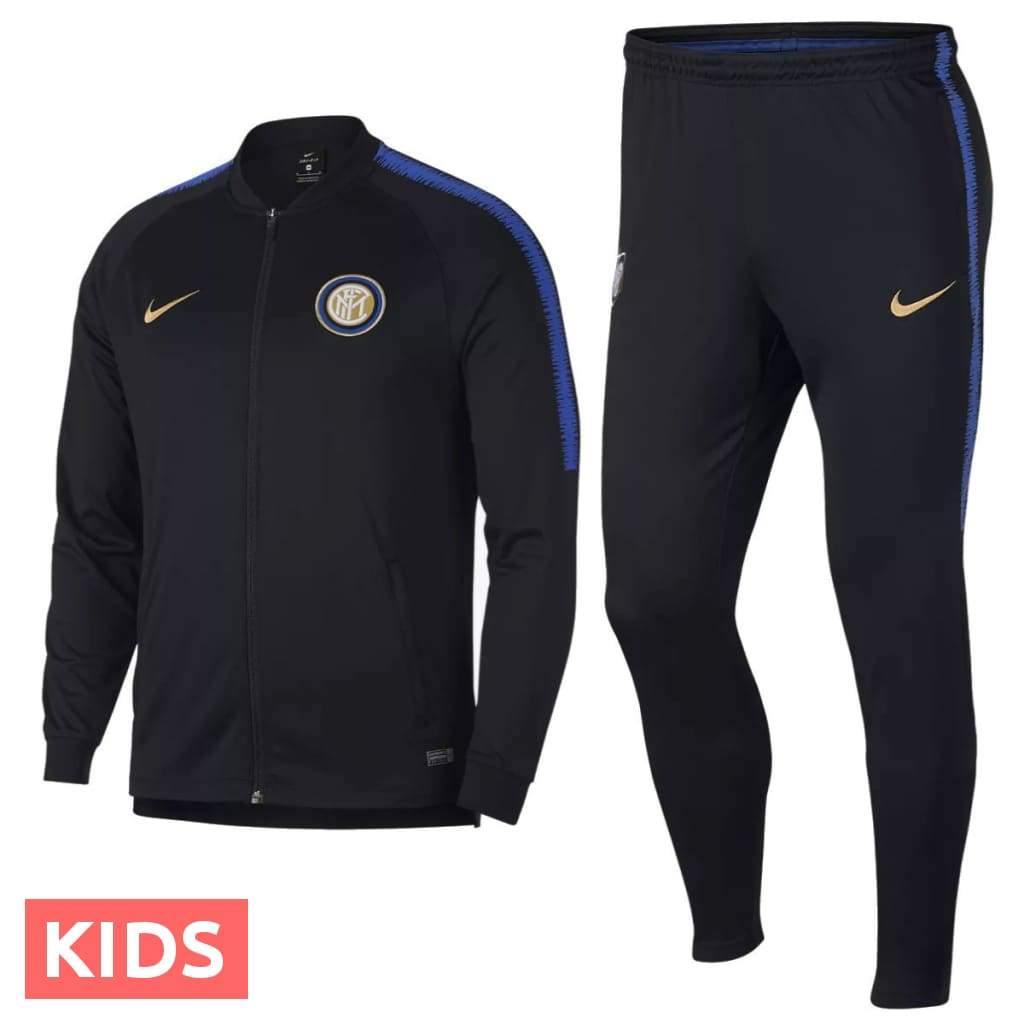 Kids - Inter Milan black training presentation Soccer tracksuit 2018/19 - Nike-0