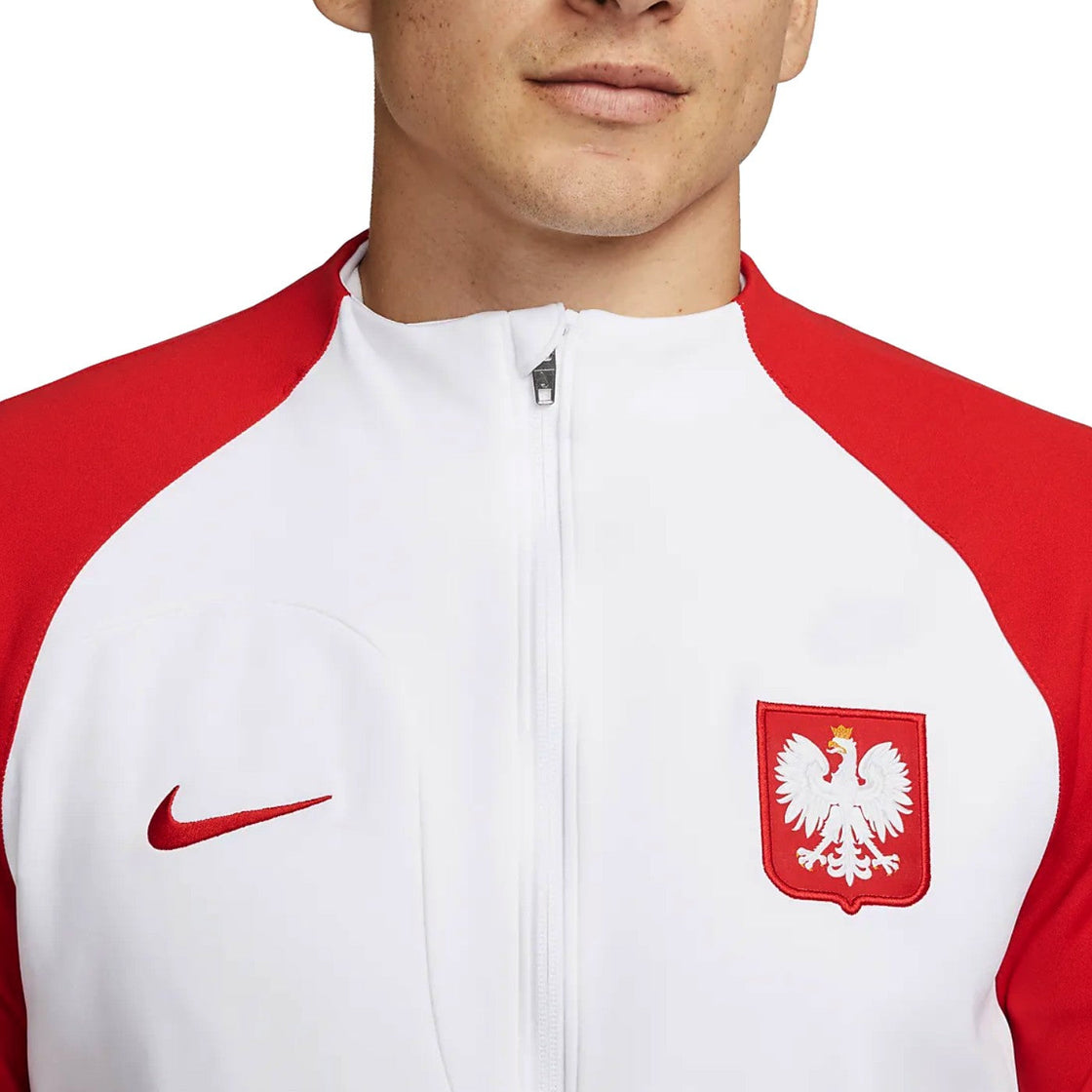 Poland pre-match presentation Soccer jacket 2022/23 white/red - Nike-2