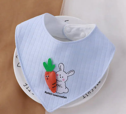 Soft Cotton Cartoon Bib for Newborns