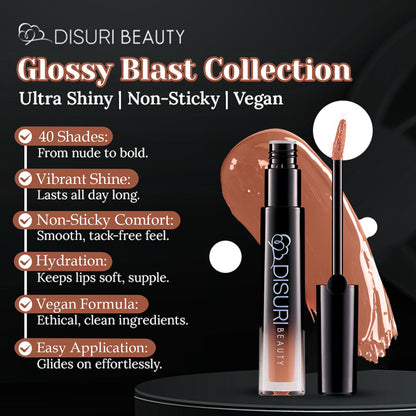 DISURI Beauty Glossy Blast Lip Gloss - Light Sauce-4