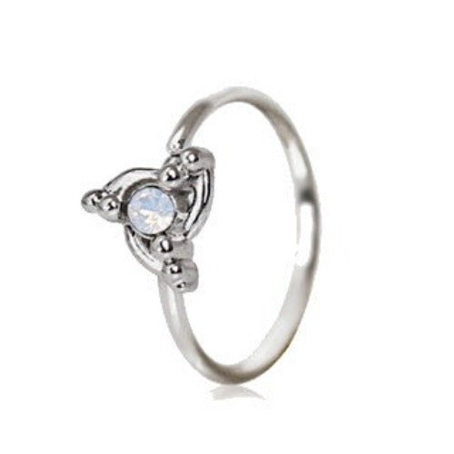 316L Stainless Steel Ornate Swirl Design Nose Hoop / Cartilage Earring-0