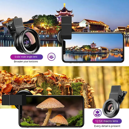 Universal 0.45x Wide Angle & 12.5x Macro Phone Lens