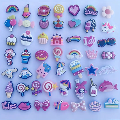 50PCS Random Cartoon Anime Shoe Charms for Crocs