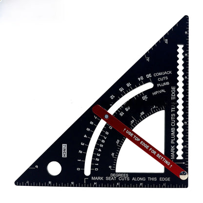 Aluminum Triangular Ruler for Woodworking Measurements