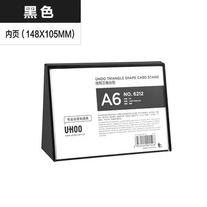 Triangular Table Sign with QR Code - White 6213 Model